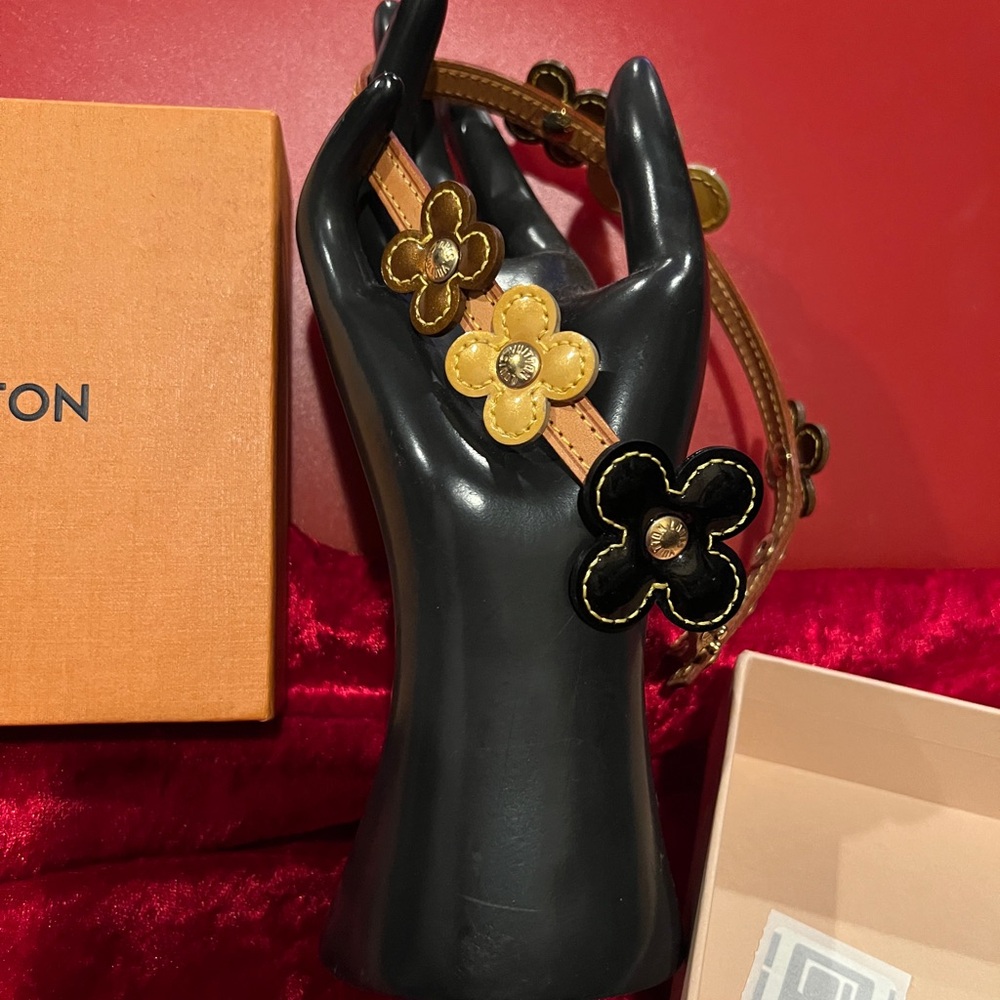Louis Vuitton Black and Yellow Flower Bracelet